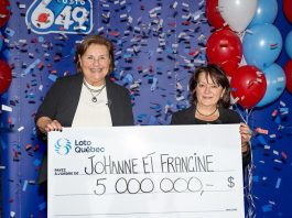 Deux colocataires de longue date gagnent 5 millions $ au Lotto 6/49